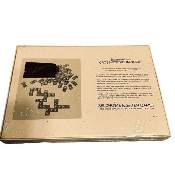 1970s Scrabble Crossword/Dominoes Word Game Still sealed NIB Vintage - Picture 5 of 7